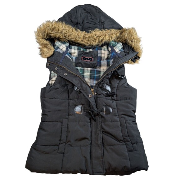 LOVE TREE SHERPA LINED COLLAR HOODED VEST SIZE MEDIUM - Picture 1 of 10